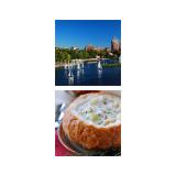 Boston in the Summer. (Clam chowder at a local restaurant in the winter.)<br />photo credit: globalimmersions.com
